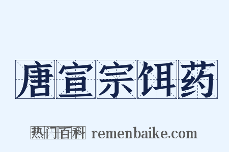 唐宣宗饵药是什么意思的图片